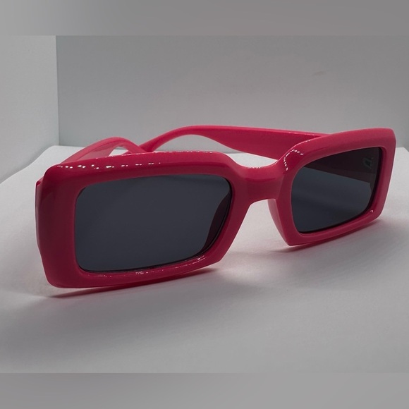 Retro Hot Pink Square Sunglasses - Y2K Style, UV400 Protection - New main image 13